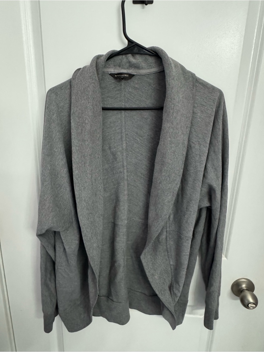 Banana Republic Gray Open-Front Cardigan